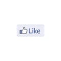 Like button logo editorial illustrative on white background