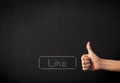 Like button and thumb up Royalty Free Stock Photo