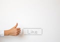 Like button and thumb up Royalty Free Stock Photo