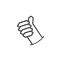 Like button.Thumb up hand. symbol. Vector illustration. Royalty Free Stock Photo