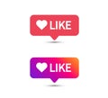 Like button on white background. Social media app icon. Vector illustration Royalty Free Stock Photo