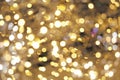 Abstract blurred colorful lights. gold bling