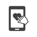 like click on smartphone vector icon Royalty Free Stock Photo