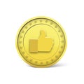 Like coin icon vector Royalty Free Stock Photo