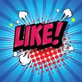LIKE ! Comic Speech Bubble Royalty Free Stock Photo