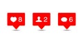 like comment new user icons