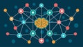 Like a complex web of neurons the digital brains data analysis was constantly evolving and adapting.. Vector