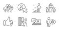 Like, Contactless payment and Engineering team icons set. Smile, User and Like hand signs. Vector