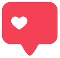 Like counter. Social media element. Web page ui