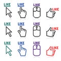 Like cursor icons