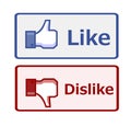 Like and dislike button Royalty Free Stock Photo