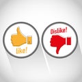 Like dislike Royalty Free Stock Photo