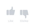 Like and Dislike Flat Icon Vector for Channel. Thumb Up and Down Symbol Illustration Royalty Free Stock Photo