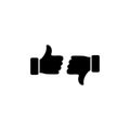 Like and dislike icon and simple flat symbol for website,mobile,logo,app,UI Royalty Free Stock Photo