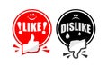 Like and dislike icon Royalty Free Stock Photo