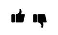 Like and Dislike Icon Vector in Trendy Style. Thumb Up and Down Symbol Illustration Royalty Free Stock Photo