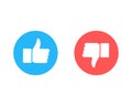 Like and dislike icons collection set. Thumbs up and thumbs down. Modern graphic elements for web banners, web sites