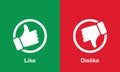 Like and Dislike Pictogram Collection. Thumb Up, Thumb Down Silhouette Icon Set. Good and Bad Button. Social Media Royalty Free Stock Photo