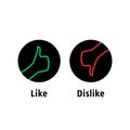 Like or dislike round simple logo Royalty Free Stock Photo