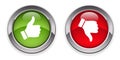 Like and Dislike Button Icon Glossy 3D Royalty Free Stock Photo