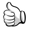 Like and dislike, thumbs up sign icon. vector illustration sketch Royalty Free Stock Photo
