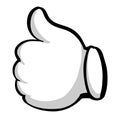 Like and dislike, thumbs up sign icon. vector illustration sketch Royalty Free Stock Photo