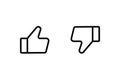 Like and dislike vector line icon Royalty Free Stock Photo