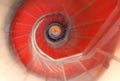 Like a dream abstract spiral staircase with moving steps and the