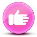 Like eyeball glossy elegant pink round button abstract