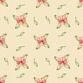 Elegant Floral Seamless pattern for printed items. Background in minimalistic style