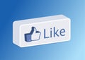 Like Facebook button 3d