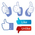 Like facebook symbol Royalty Free Stock Photo
