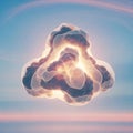 Like a glowing cloud formation, featuring soft, intertwined layers Royalty Free Stock Photo