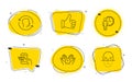 Like hand, Safe time and Face id icons set. Education, Waiting and Face recognition signs. Vector