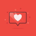 Like heart icon or notification icon. Royalty Free Stock Photo