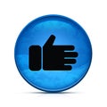 Like icon on classy splash blue round button illustration