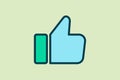 Like icon. icon related to UI elements. suitable for web site, app, user interfaces,element, printable etc. flat line icon style. Royalty Free Stock Photo