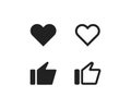 Like icon set. Social media symbol. Finger up, ok line logo in vector flat Royalty Free Stock Photo