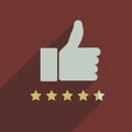 Thumbs up like icon for social network web app like