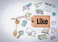 Like. Key on a white background Royalty Free Stock Photo