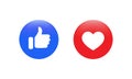 Like and Love Icon Vector. Facebook Social Media Element Icons Royalty Free Stock Photo