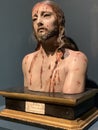 Andrea de Mena sculpture Ecce Homo , bloody Jesus Christ at the Royal Academy in London 2023