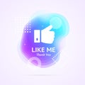 Like Me Thanks You Social Media Concept. Vector