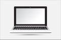 Open Laptop Blank Screen Realistic Vector Royalty Free Stock Photo