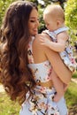 Like mother like daughter. beautiful family in similar dresses Royalty Free Stock Photo