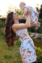 Like mother like daughter. beautiful family in similar dresses Royalty Free Stock Photo