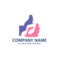 Like Music logo design vector. Good Music logo design template concept