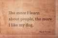 Like my dog Twain