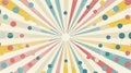Like rays of a retro sun, this pattern fans out in a nostalgic burst of dots and lines, blending a pastel palette with a Royalty Free Stock Photo
