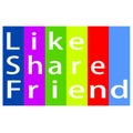 Like share friend and image logo